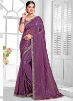 Currency Silk Magenta Wedding Wear Embroidery Work Saree